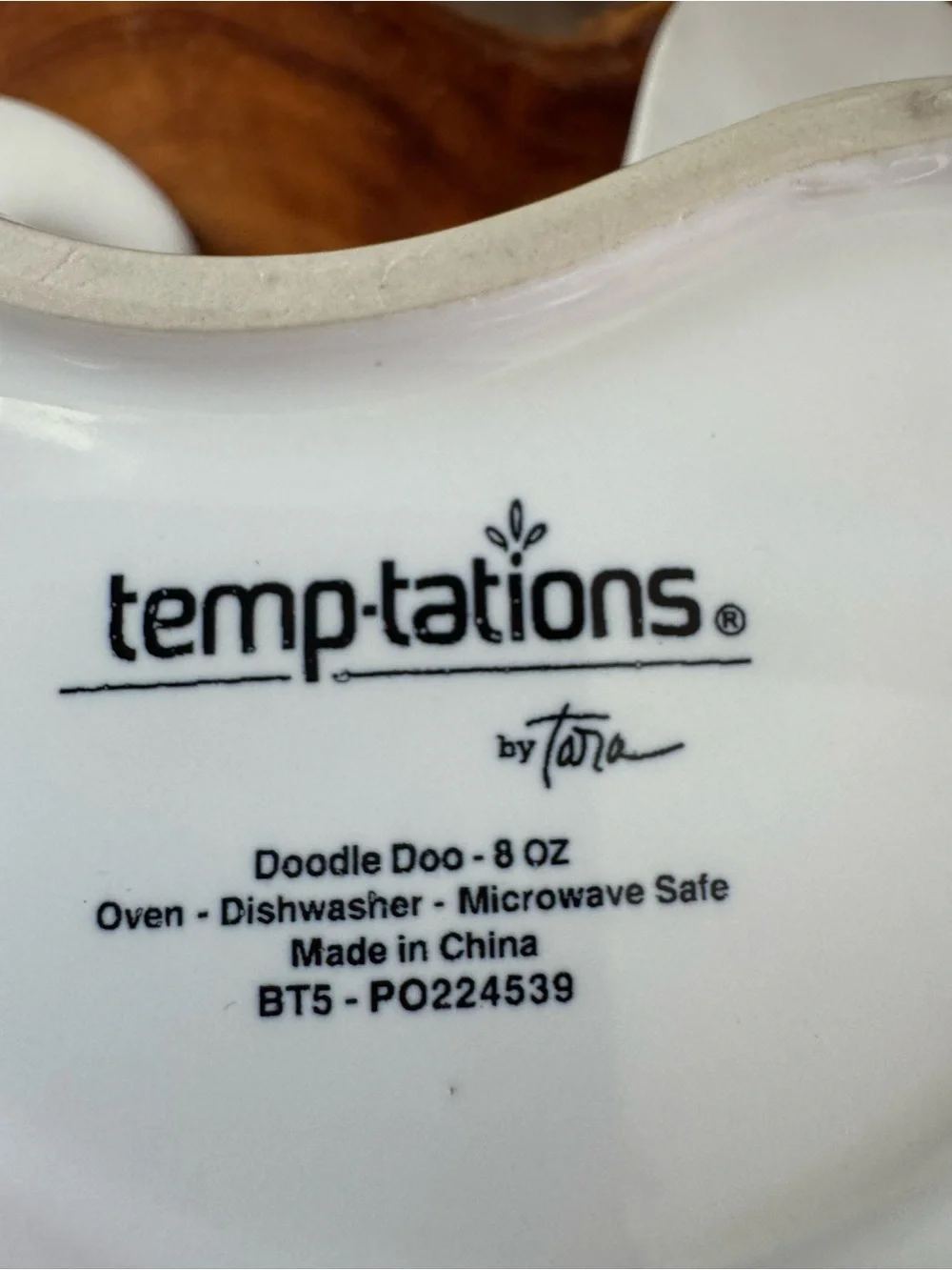 Temptations by Tara, Doodle Doo, 8 oz, Chicken Ramekins White, Ceramic, Set of 4
